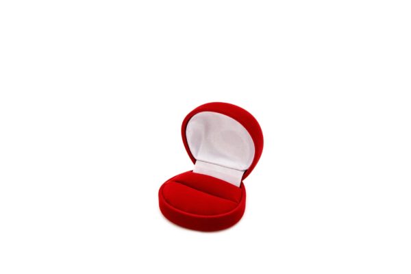 Velvet round jewellery box