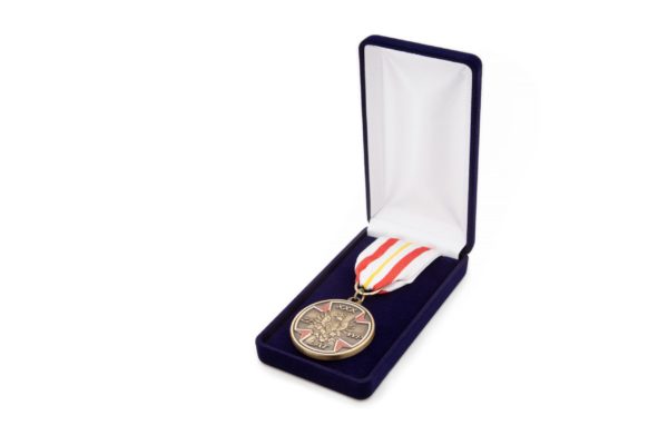 Velvet medal box